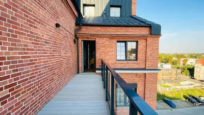 Balkon lub taras w obiekcie Apartament w Młynie Różanka
