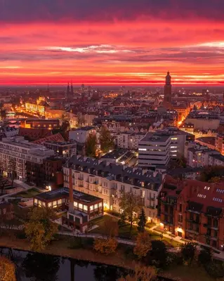 Widok na miasto Wrocław z tego apartamentu