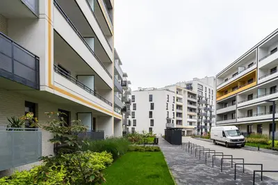 Budynek, w którym mieści się apartament