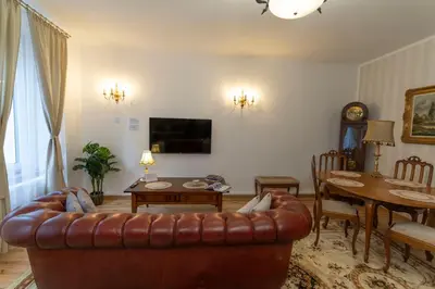 Telewizja i/lub zestaw kina domowego w obiekcie Apartament przy Czarnej Bramie