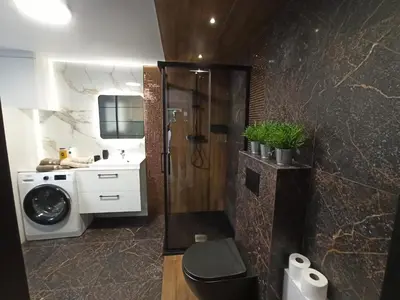 Kuchnia lub aneks kuchenny w obiekcie Urban Palace bezpłatne miejsce postojowe