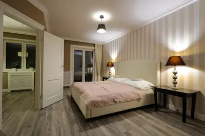 Łóżko lub łóżka w pokoju w obiekcie LOFT APARTAMENT II NAMYSŁÓW