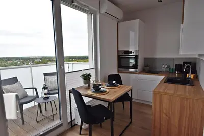 Kuchnia lub aneks kuchenny w obiekcie Apartament West Wrocław / Parking Free