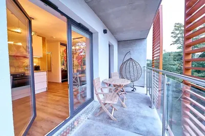 Balkon lub taras w obiekcie LAGUNA Studio Polanica Residence 44