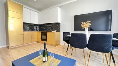 Kuchnia lub aneks kuchenny w obiekcie Apartament Złoty w Opolu
