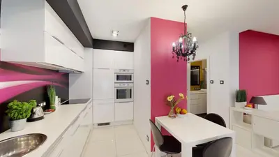Kuchnia lub aneks kuchenny w obiekcie Pink Apartment Rydygiera 2A Tectum Apartments