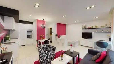 Kuchnia lub aneks kuchenny w obiekcie Pink Apartment Rydygiera 2A Tectum Apartments