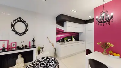 Kuchnia lub aneks kuchenny w obiekcie Pink Apartment Rydygiera 2A Tectum Apartments