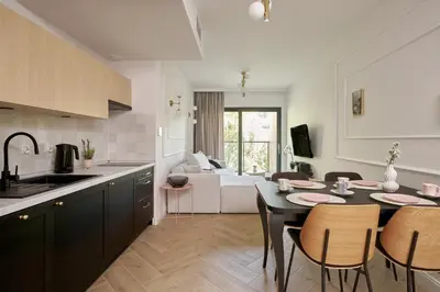 Kuchnia lub aneks kuchenny w obiekcie Ogrody Pieniawskie Apartament Paryski