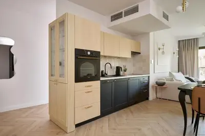 Kuchnia lub aneks kuchenny w obiekcie Ogrody Pieniawskie Apartament Paryski