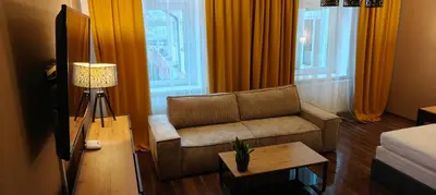 Część wypoczynkowa w obiekcie Mieszkanie z Ogrodem