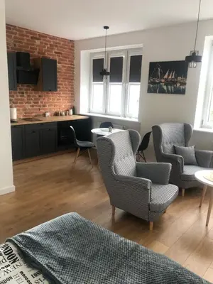 Kuchnia lub aneks kuchenny w obiekcie Apartament BROWARNY II