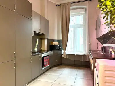 Kuchnia lub aneks kuchenny w obiekcie Plac Św. Macieja Apartment ~ Self Check-In 20h