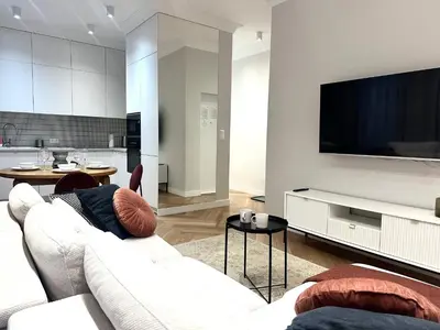 Telewizja i/lub zestaw kina domowego w obiekcie Odrzańska 17B Apartment - Self Check-In 20h
