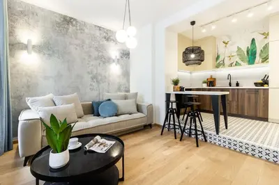 Część wypoczynkowa w obiekcie Stylowy apartament nad Odrą