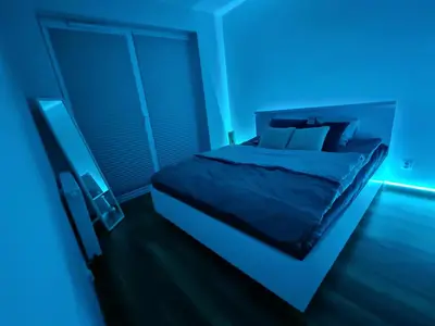 Łóżko lub łóżka w pokoju w obiekcie Apartament przy Świebodzkim