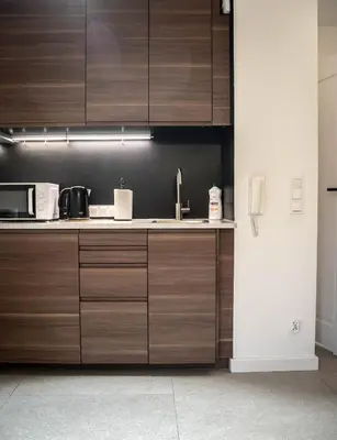 Kuchnia lub aneks kuchenny w obiekcie Apartament w Śródmieściu Odnowa
