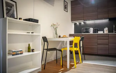 Kuchnia lub aneks kuchenny w obiekcie Apartament w Śródmieściu Odnowa