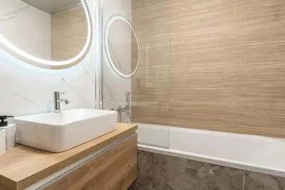 Łazienka w obiekcie Apartament DESTINO Gliwice - nowe osiedle, parking, klimatyzacja