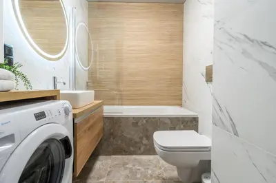 Łazienka w obiekcie Apartament DESTINO Gliwice - nowe osiedle, parking, klimatyzacja