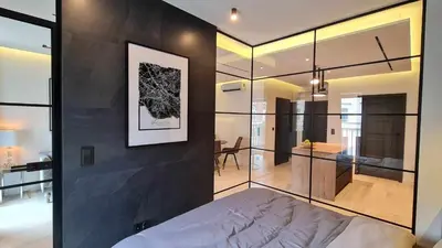 Łóżko lub łóżka w pokoju w obiekcie Apartament Zygmuntowski