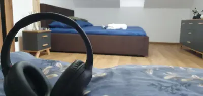Łóżko lub łóżka w pokoju w obiekcie Willa ViWaldi Janowa Góra