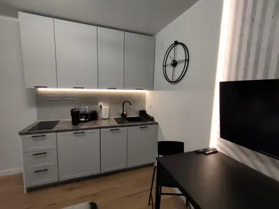 Kuchnia lub aneks kuchenny w obiekcie Slate Apartament Polanica - Zdrój