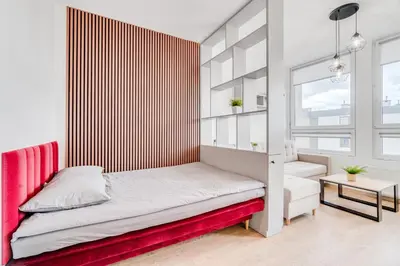 Łóżko lub łóżka w pokoju w obiekcie COMFISTAY Katowicka 39 - Apartamenty premium