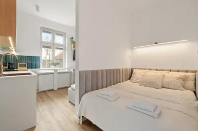 Kuchnia lub aneks kuchenny w obiekcie COMFISTAY Ozimska 55 - City Access and Free Parking