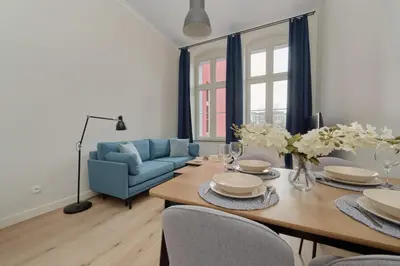 Część wypoczynkowa w obiekcie Piłsudskiego Stylish Apartment by Noclegi Renters