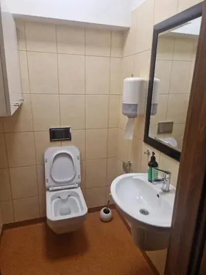 Łazienka w obiekcie Noclegi Budomas Budget Wrocław-Szymanów FreeParking SmartTv