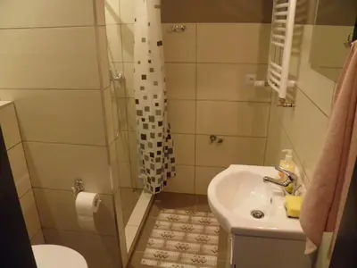 Łazienka w obiekcie Pensjonat Zofia Demska