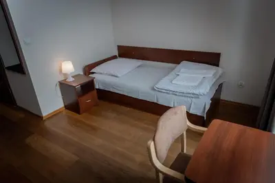 Łóżko lub łóżka w pokoju w obiekcie Centrum Edukacyjno-Rozwojowe Wrocław Pawłowice - bezpłatny parking