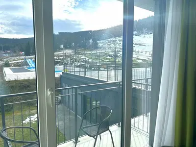 Widok na góry z tego apartamentu