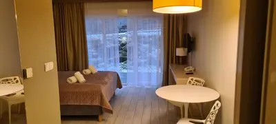 Łóżko lub łóżka w pokoju w obiekcie Apartamenty Czarna Góra Is 8