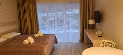Łóżko lub łóżka w pokoju w obiekcie Apartamenty Czarna Góra Is 8