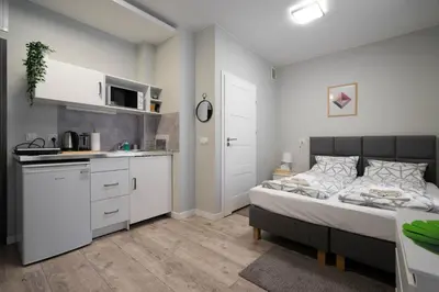 Kuchnia lub aneks kuchenny w obiekcie Wąska 5 Apartamenty