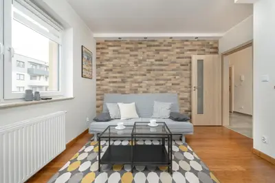 Część wypoczynkowa w obiekcie One Bedroom Apartment Nadodrze with FREE GARAGE Wrocław by Noclegi Renters