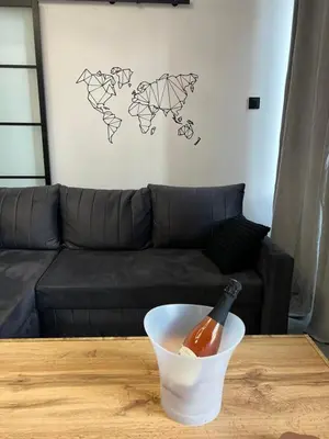 Część wypoczynkowa w obiekcie LOFT w centrum z jacuzzi