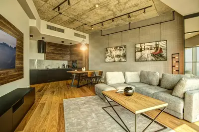 Część wypoczynkowa w obiekcie Apartamenty Sky Tower B&B