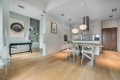 Kuchnia lub aneks kuchenny w obiekcie Apartamenty Sky Tower B&B