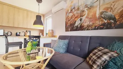 Część wypoczynkowa w obiekcie Apartament 31 z Sauną Rowery, Spacery w Dolinie Baryczy - 5D Apartamenty