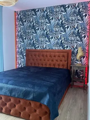 Łóżko lub łóżka w pokoju w obiekcie Apartament Monte Ślęża & Spa
