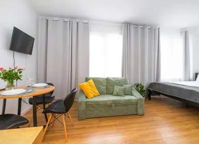Część wypoczynkowa w obiekcie Apartamenty Piastowska