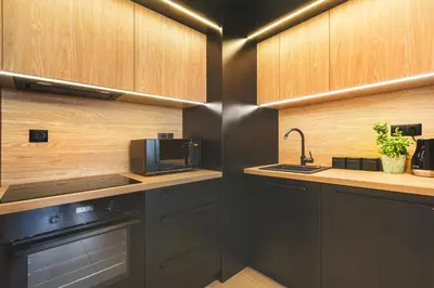 Kuchnia lub aneks kuchenny w obiekcie Ekskluzywny apartament z balkonem