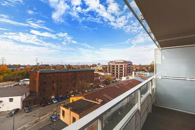 Widok na miasto Wrocław z tego apartamentu