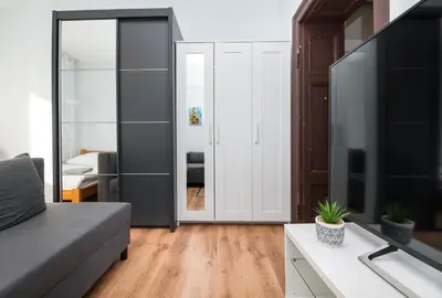 Telewizja i/lub zestaw kina domowego w obiekcie Apartament Modrzejewska