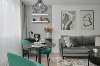 Część wypoczynkowa w obiekcie Zegadłowicza Riverside Studio in Wrocław by Noclegi Renters