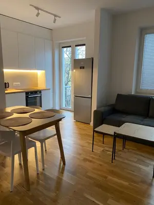 Kuchnia lub aneks kuchenny w obiekcie Apartament Otwarta Wrocław