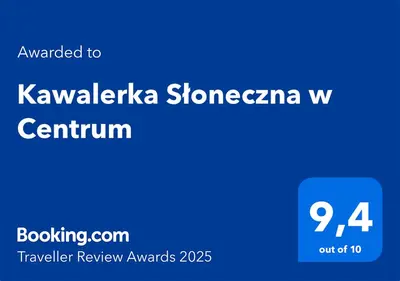 Certyfikat, podpis lub inny dokument wystawiony w obiekcie Kawalerka Słoneczna w Centrum